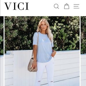 VICI - Accessorize Tee in Pale Blue 🦋